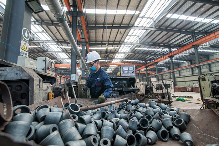 惠州网架配件-锥头加工车间